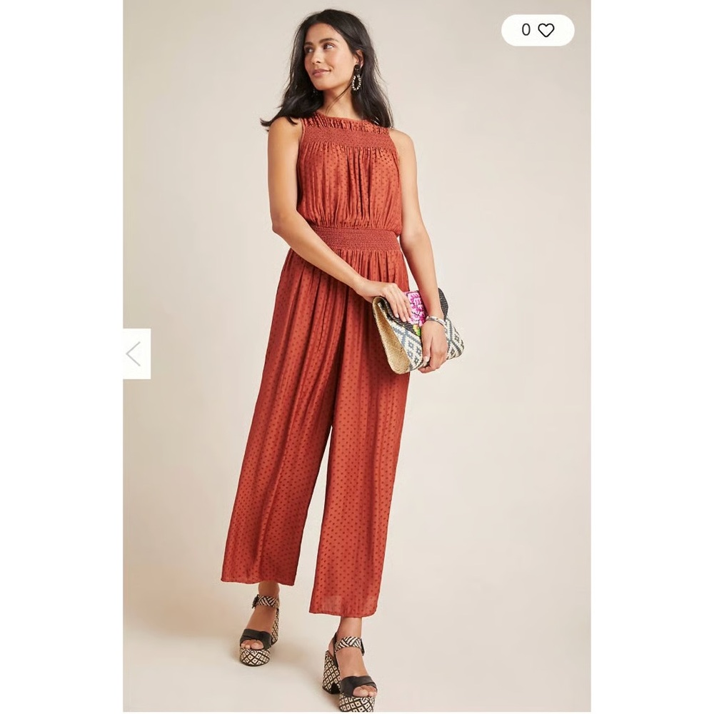 Anthropologie dRA Terracotta Jumpsuit